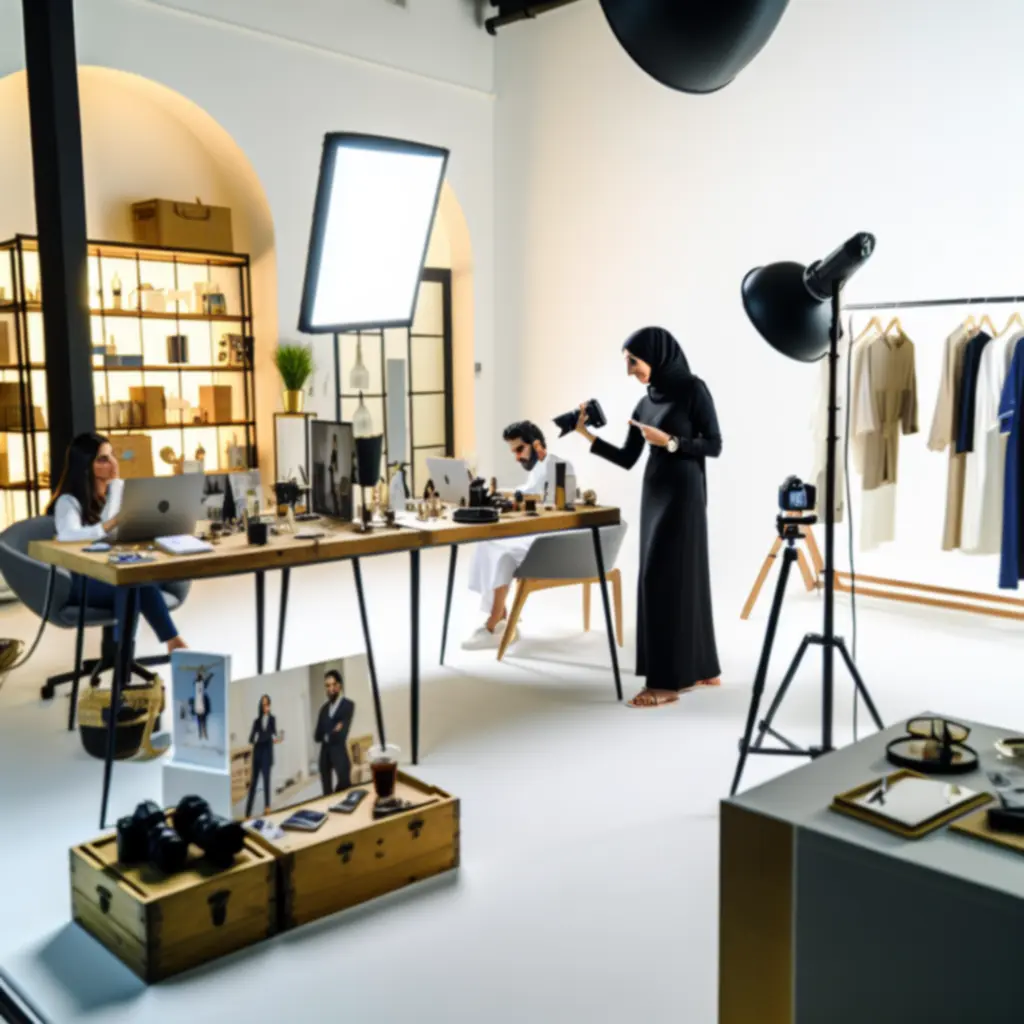 Commercial branding photoshoot in progress for a local business.