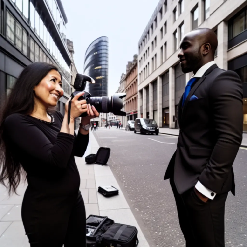 Photographer from COF ART LTD capturing images on location during a professional photoshoot